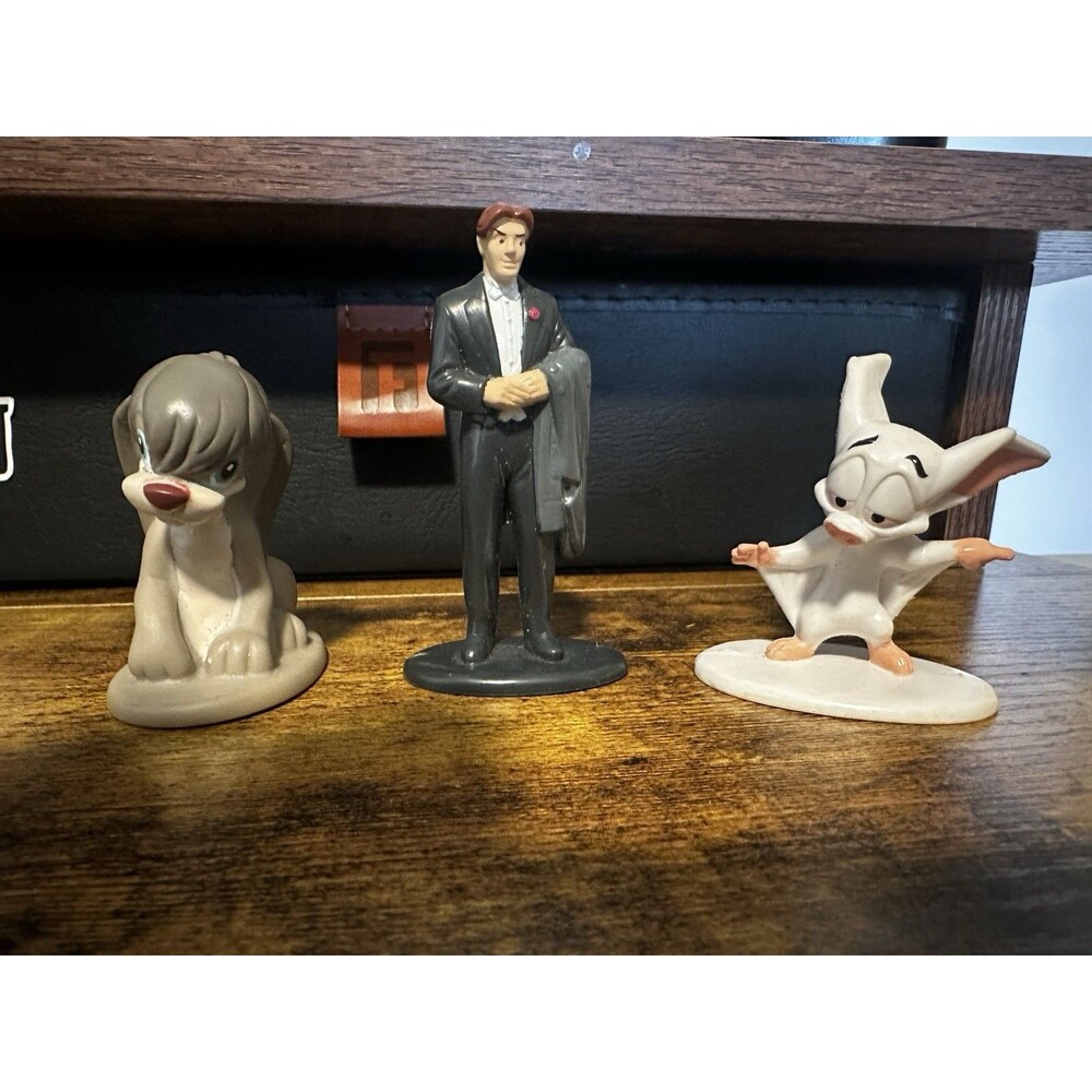 Lot of 3 Anastasia Cartoon Movie Figure PVC Cake Topper Toy Bartok Dimitri VTG